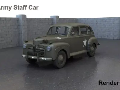 US Army Staff Car 3D model