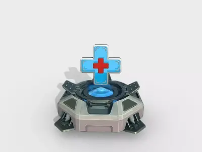 Medical kit Low-poly 3D model