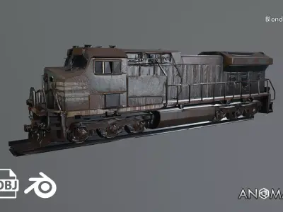 train wreck 3D model