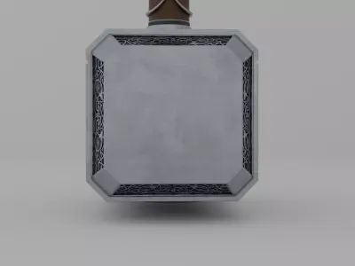 Hammer of Thor - Mjolnir Low-poly 3D model