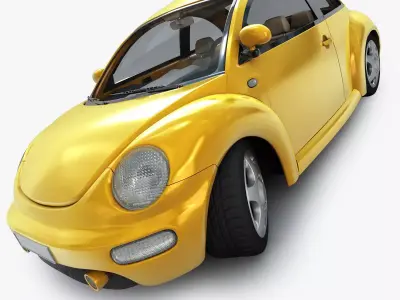 New Beetle VW with Interior 3D model