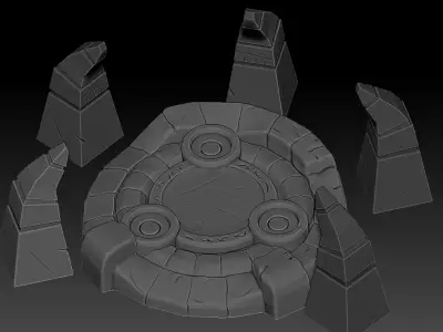 Antique teleport 3D model