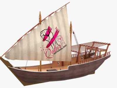 Qatar Traditional Boat 3D Model purchase