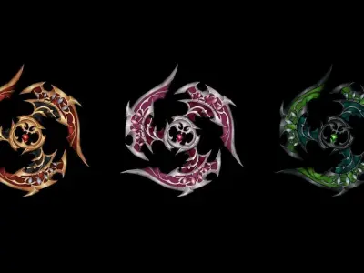 Royal Guard Chakram Low-poly 3D model