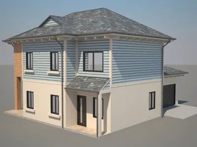  Cottage House 5 Low-poly 3D model