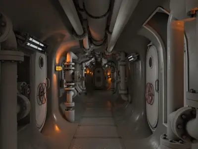 Submarine Corridor 002 3D model