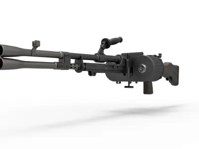 Heavy blaster of Cara Dune from The Mandalorian 3D model