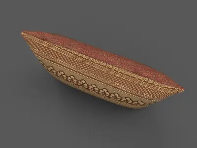 Cushion furniture Low-poly 3D model 4