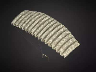 Parachute PBR Lowpoly Low-poly 3D model
