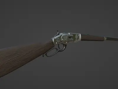 1873 Winchester Rifle Low-poly 3D model