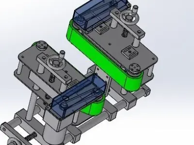 Assembly line of labeling machine 3D model
