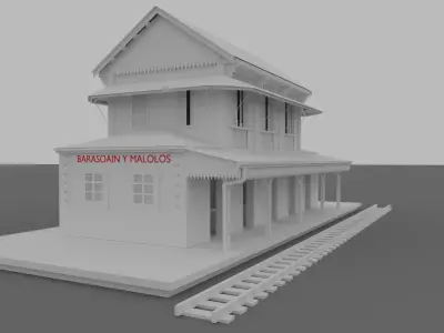 Malolos Railway Station 1890s 3D Model 3D model