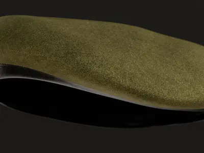 Green Beret Hat Cap Low-poly 3D model