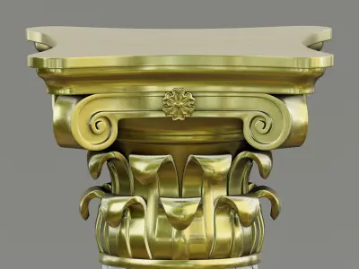 Composite column Low-poly 3D model