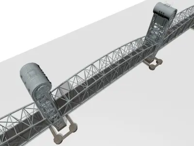 Marine Pkwy Bridge Low-poly 3D model