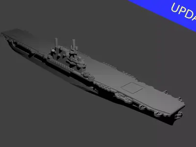 US Yorktown Class Aircraft Carrier 3D print model