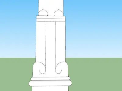 indian jodhpuri stone piller 3d modal Low-poly 3D model