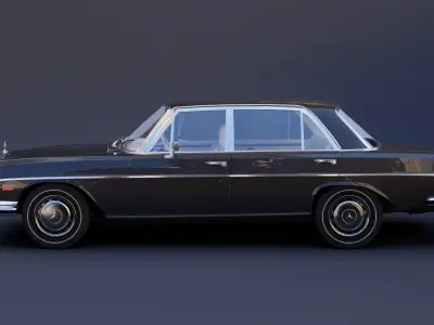 Mercedes Benz 300 SEL-560SEL Free low-poly 3D model
