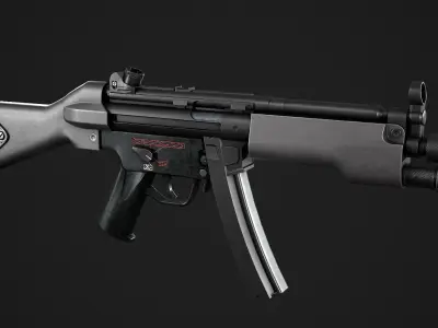 AAA MP5 Game Ready PBR Low-poly 3D model