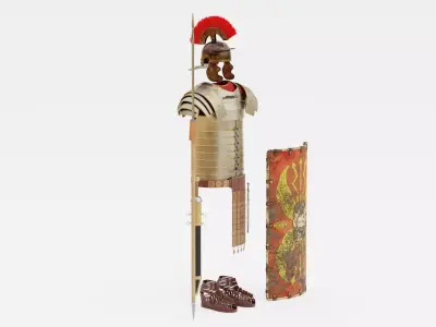 Roman Armor Set - Aged Legionary Equipment 3D model