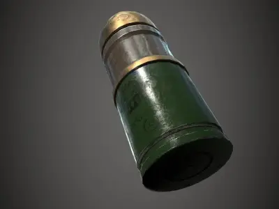 Grenade for Grenade Launcher optimized and ready for you Low-poly 3D model