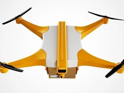 Package Delivery Drone 3D model