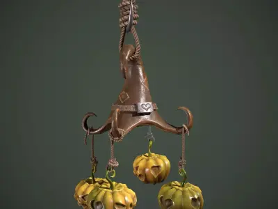 hellowen chandelier Free low-poly 3D model