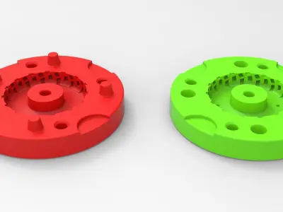 Mold for diecast military truck tire 7 Scale 1 to 25 3D print model