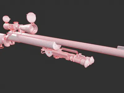 M24 - SWS Sniper Rifle Low-poly 3D model