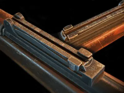 Kar 98 with Scope Silencer Game Ready Low-poly 3D model