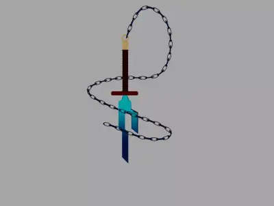  Split Soul Katana sword Low-poly 3D model