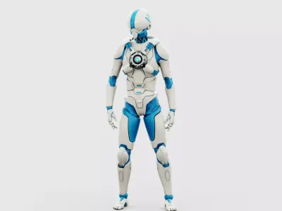 CYBORGTOPIA B-10  Rigged for Unreal Engine - Unity - MIXAMO 3D model
