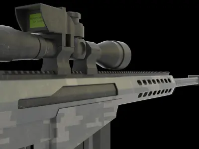 m107 sniper rifle Free 3D model