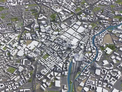 Leeds Low-poly 3D model