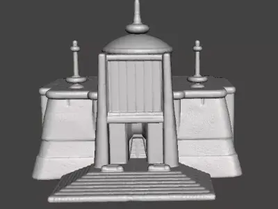 6MM SCALE MOS ESPA CITY HALL MINIATURE MODEL FOR SCIFI GAMES 3D print model