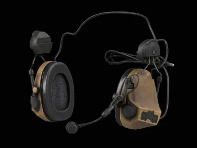 3M PELTOR ComTac VII Headset Low-poly 3D model