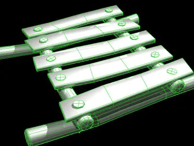 Wooden Panel Low-poly 3D model