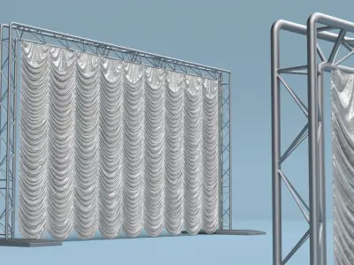 Stage Curtains Collection 3D model