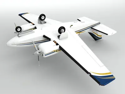 Beechcraft Baron 58 Aircraft 3D model