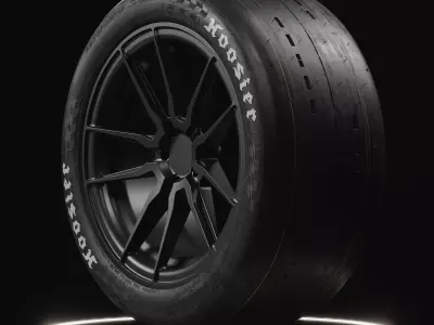 Hoosier DR2 Circuit Tire Real World Details 3D model