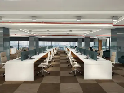 Office Design Low-poly 3D model