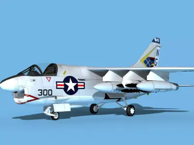 Chance Vought A-7C Corsair II V25 USN 3D model