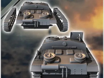 Sturmhaubitze StuH III Ausf G 1942 SdKfz 142-2 - miniatures tabl 3D print model