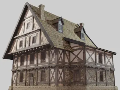 Medieval House 01 3D model