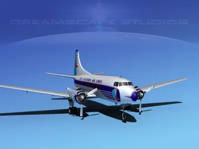 Martin 202 Eastern Airlines 2 3D model