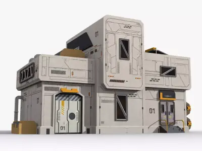 Sci-Fi Industrial x20 Low-poly 3D model