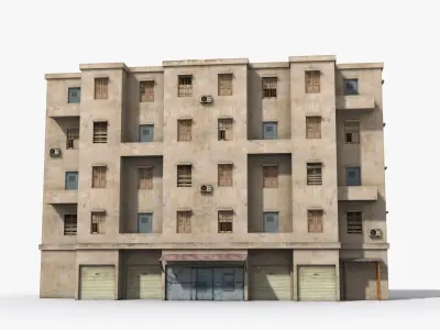 Arab Middle East Building x14 Low-poly 3D model
