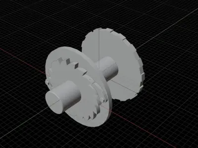 Ratchet mechanism for rotary motion 3D model