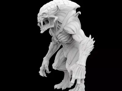 Alien Demon Creature 3D Print Model 3D print model purchase