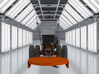 Weeding machine Assembly Low-poly 3D model